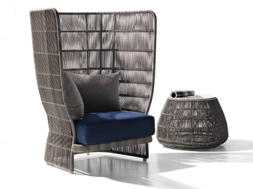 CANASTA '13 - High-back polyethylene garden armchair by B&B Italia Outdoor - view 2